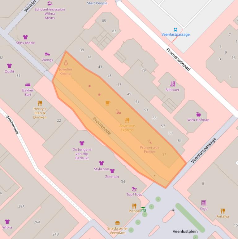 Kaart van postcodegebied 9641AE.