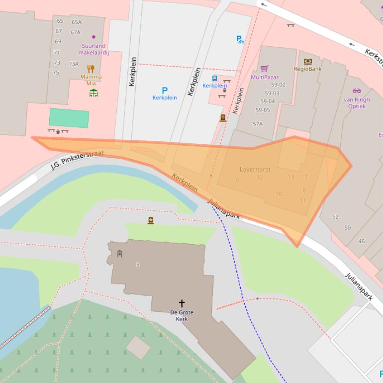 Kaart van postcodegebied 9641AJ.