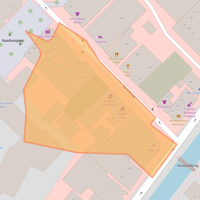 Kaart van postcodegebied 9641AL.