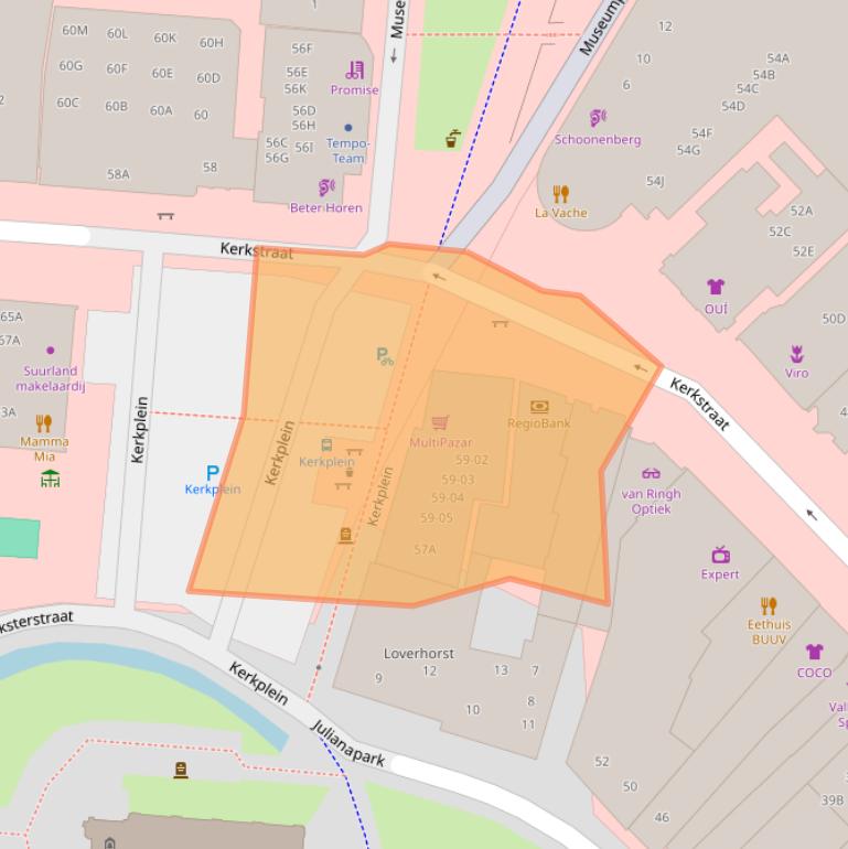 Kaart van postcodegebied 9641AN.