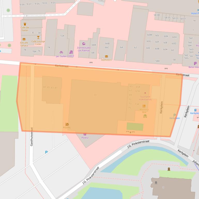 Kaart van postcodegebied 9641AP.