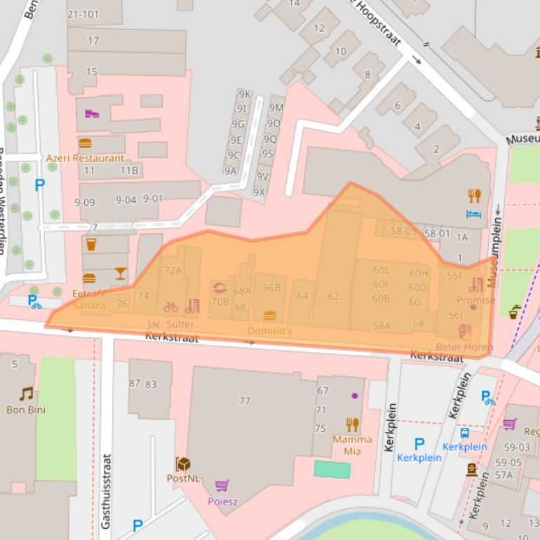 Kaart van postcodegebied 9641AV.