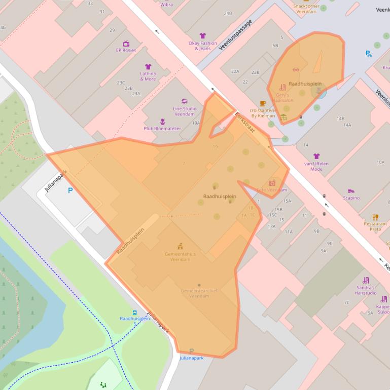 Kaart van postcodegebied 9641AW.