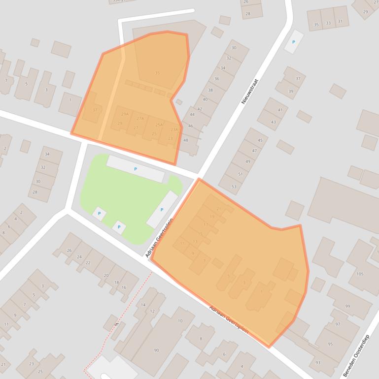 Kaart van postcodegebied 9641BA.