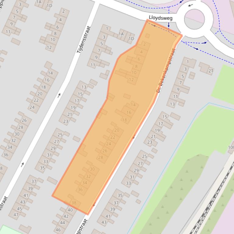 Kaart van postcodegebied 9641BT.