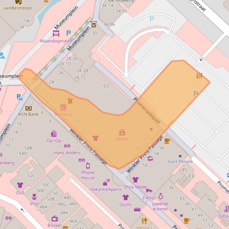 Kaart van postcodegebied 9641DB.