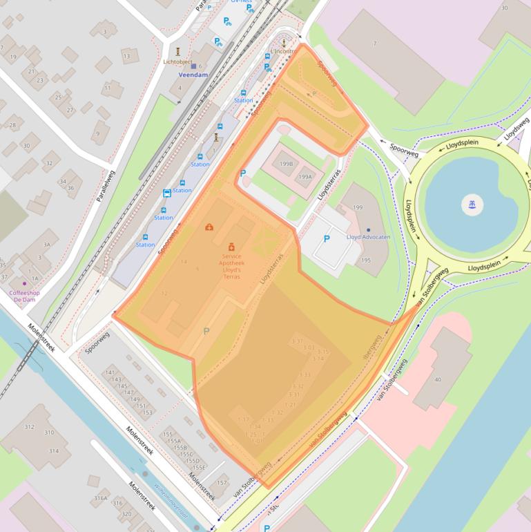 Kaart van postcodegebied 9641DZ.