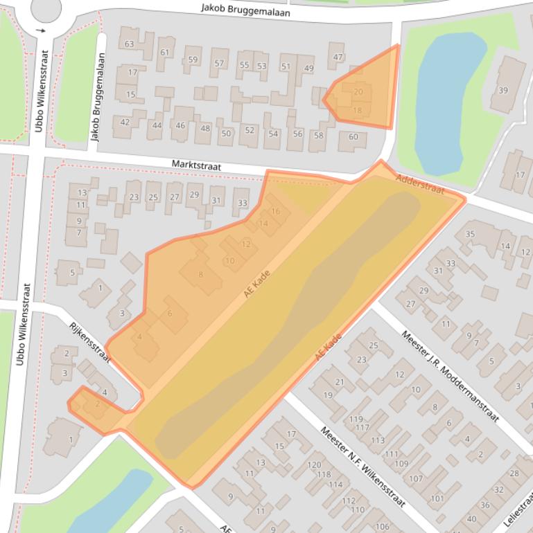 Kaart van postcodegebied 9641EB.