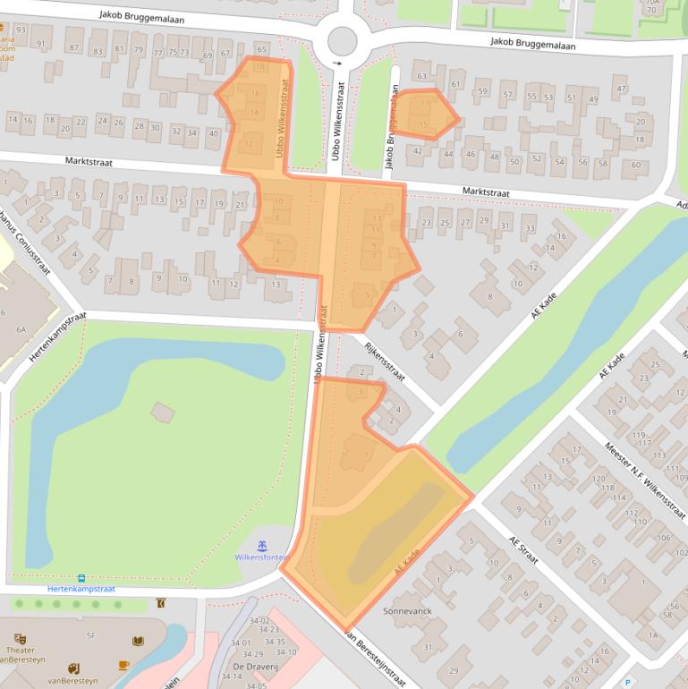 Kaart van postcodegebied 9641EH.