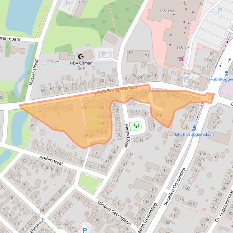 Kaart van postcodegebied 9641EP.