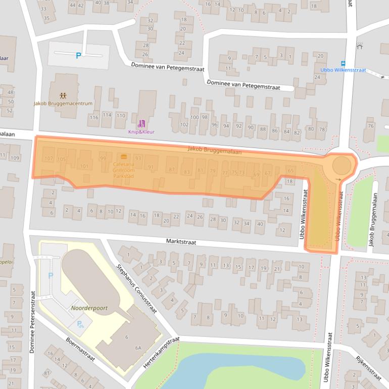 Kaart van postcodegebied 9641ES.