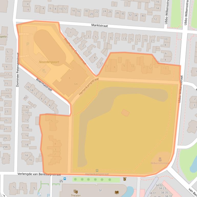 Kaart van postcodegebied 9641GA.