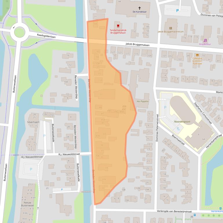 Kaart van postcodegebied 9641GE.