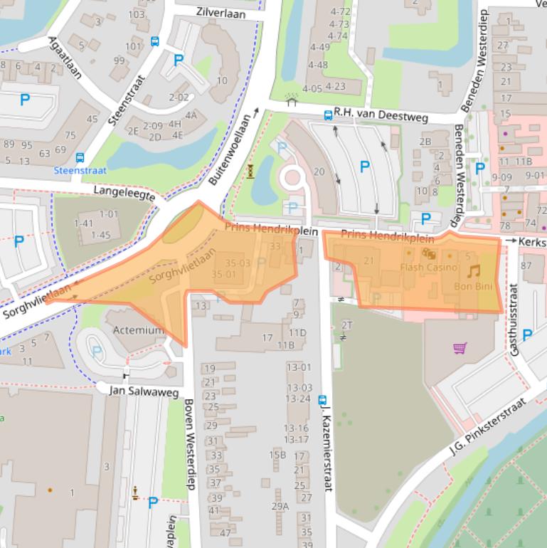 Kaart van postcodegebied 9641GJ.
