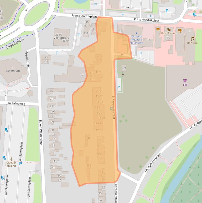 Kaart van postcodegebied 9641GL.