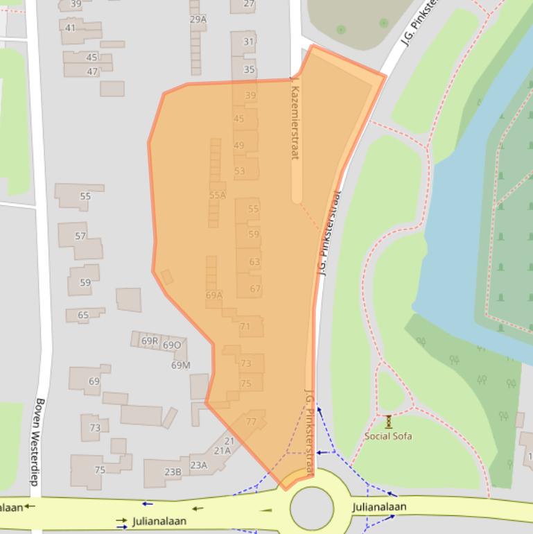 Kaart van postcodegebied 9641GM.