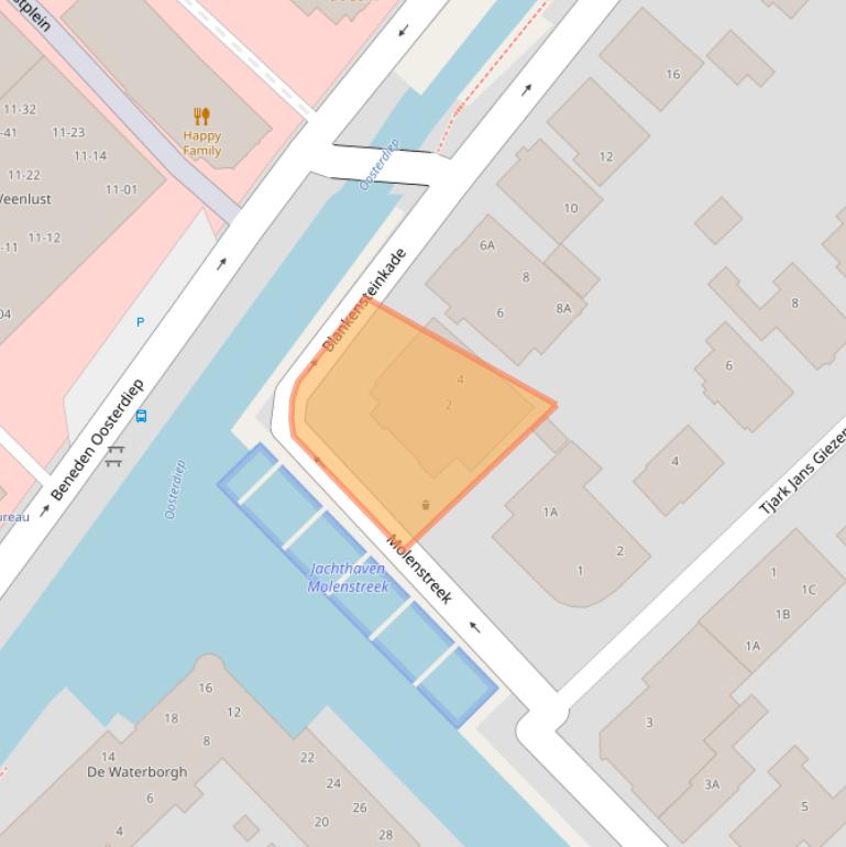 Kaart van postcodegebied 9641JD.