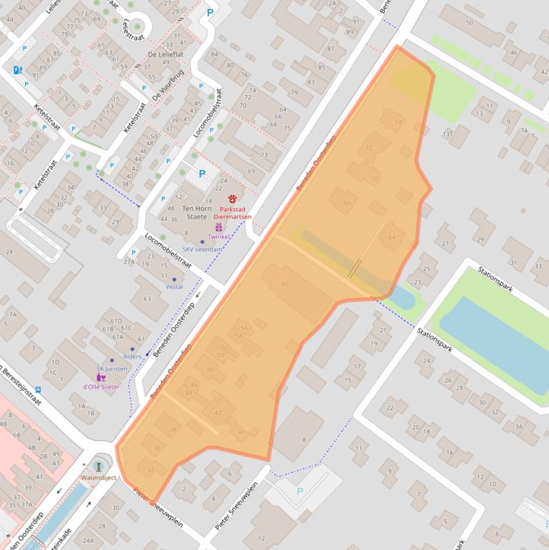 Kaart van postcodegebied 9641JE.
