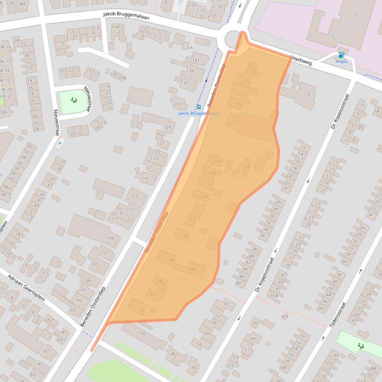 Kaart van postcodegebied 9641JG.