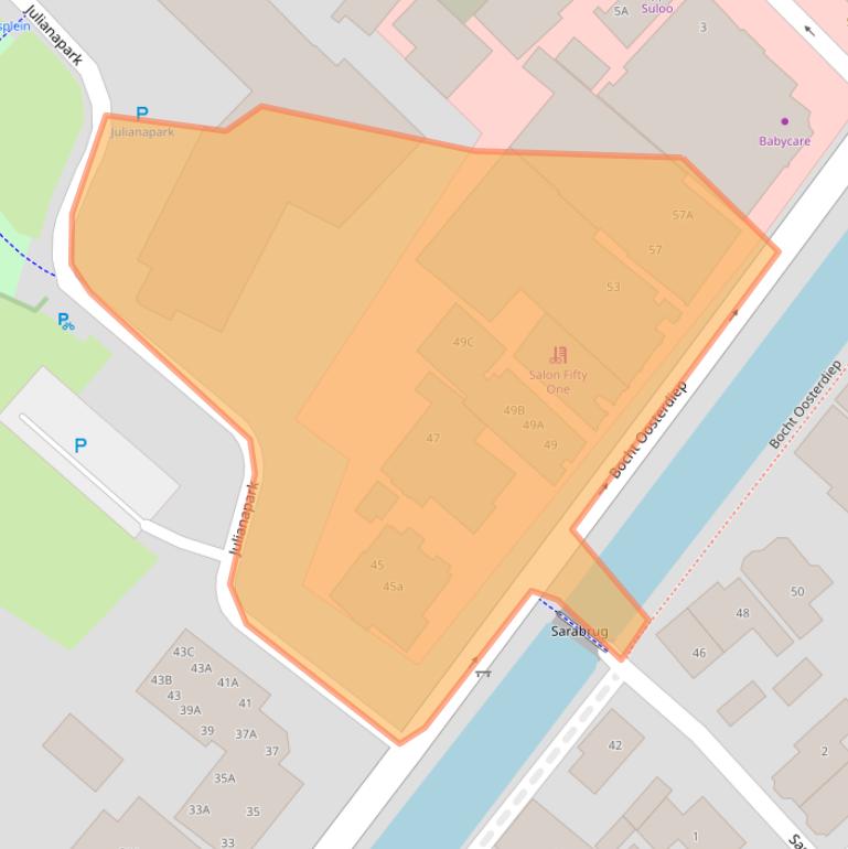 Kaart van postcodegebied 9641JJ.