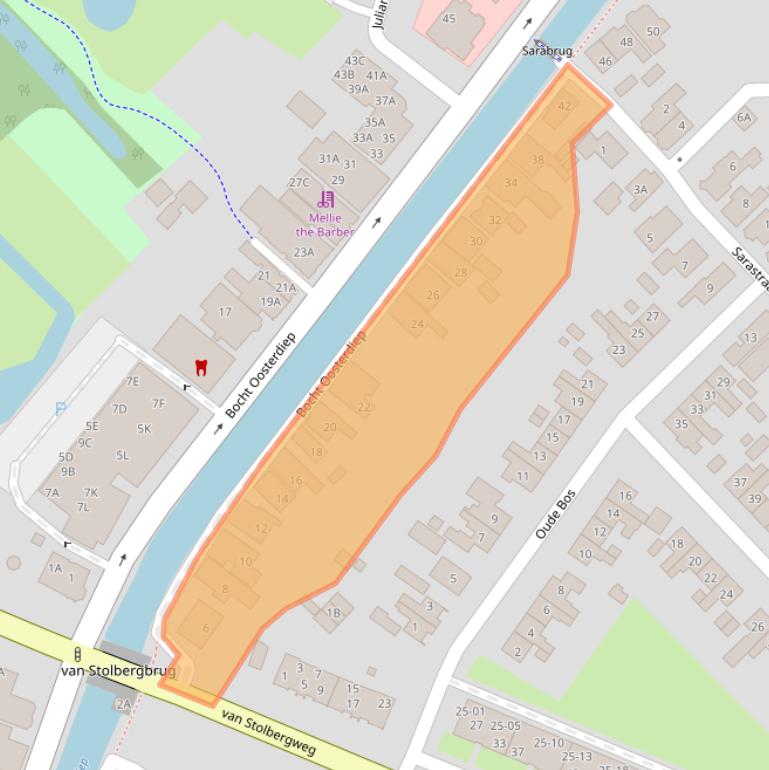 Kaart van postcodegebied 9641JK.