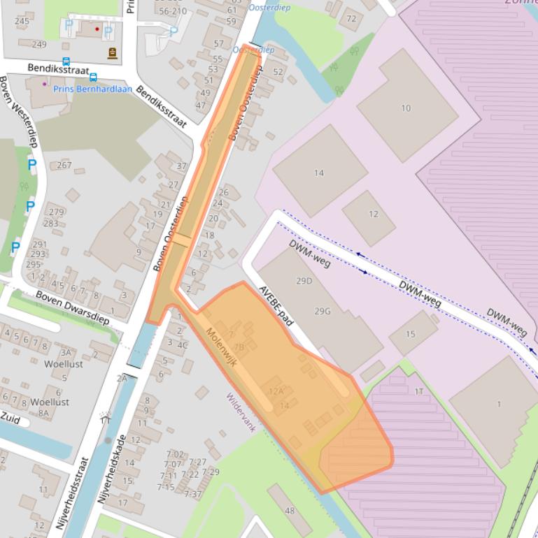 Kaart van postcodegebied 9641JX.