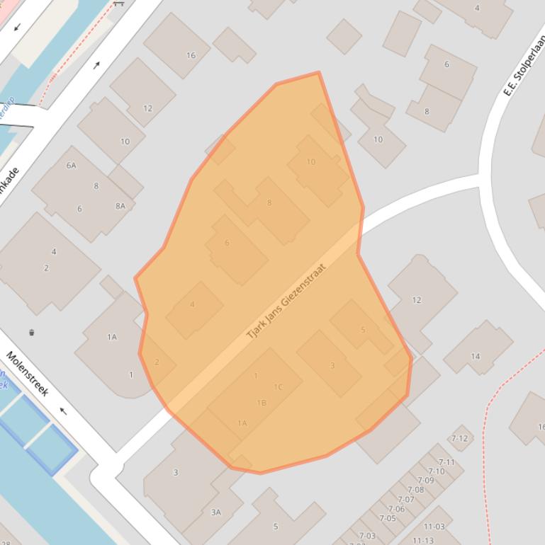 Kaart van postcodegebied 9641KB.