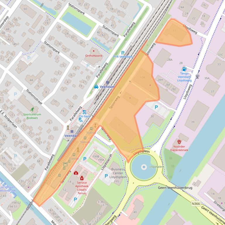 Kaart van postcodegebied 9641KH.