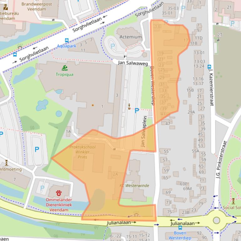 Kaart van postcodegebied 9641LA.