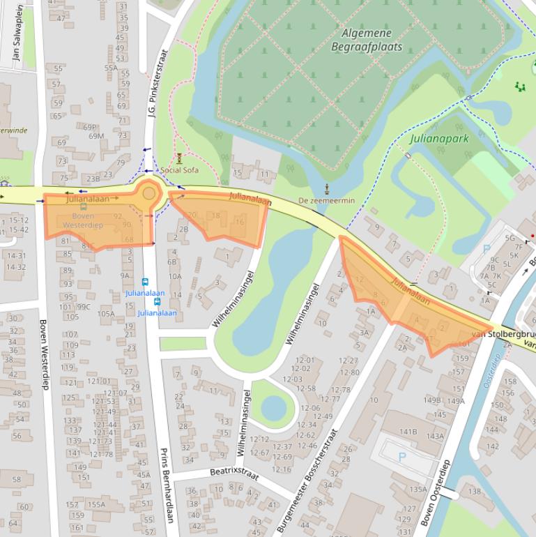 Kaart van postcodegebied 9641LZ.