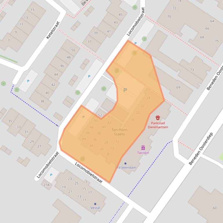 Kaart van postcodegebied 9641MB.