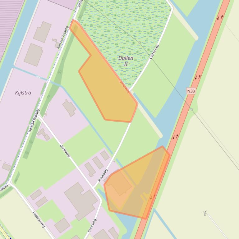 Kaart van postcodegebied 9641MZ.