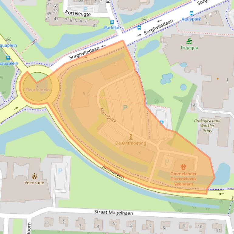 Kaart van postcodegebied 9641PJ.