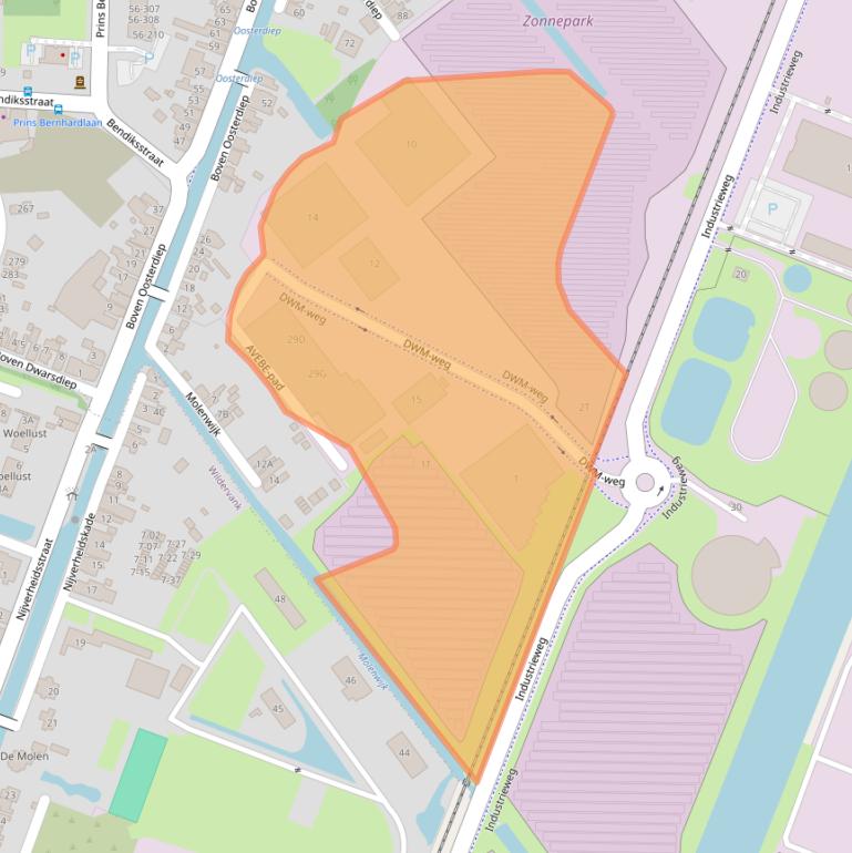 Kaart van postcodegebied 9641RA.