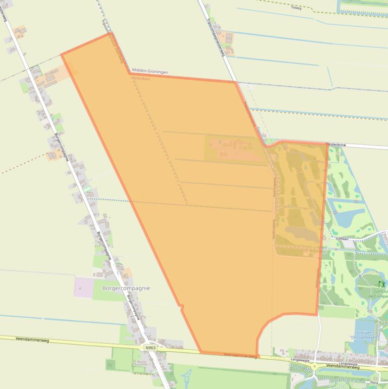 Kaart van postcodegebied 9641TA.