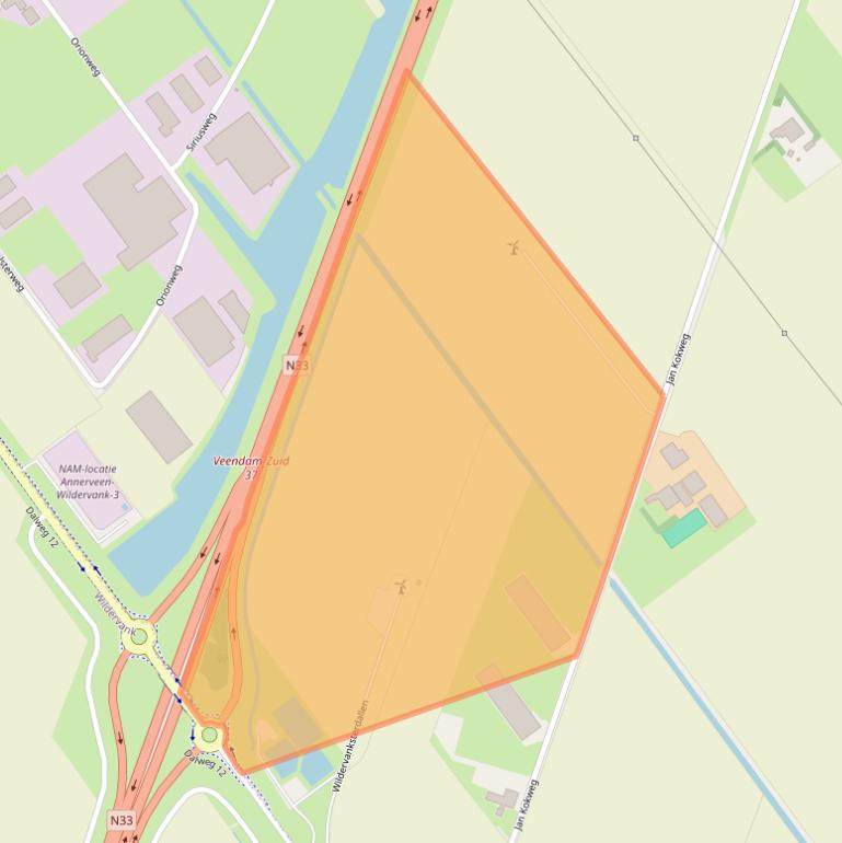 Kaart van postcodegebied 9641ZZ.