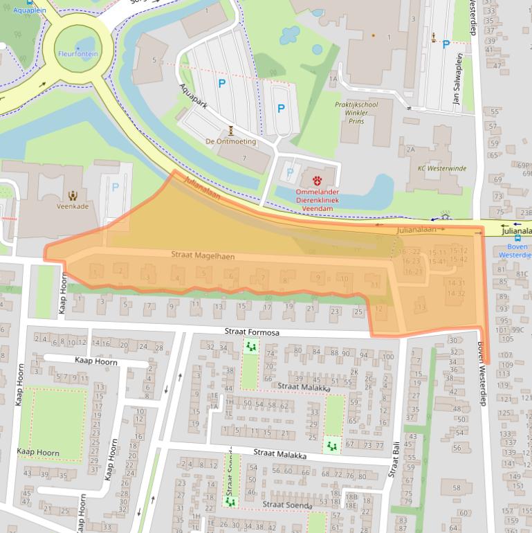 Kaart van postcodegebied 9642AA.