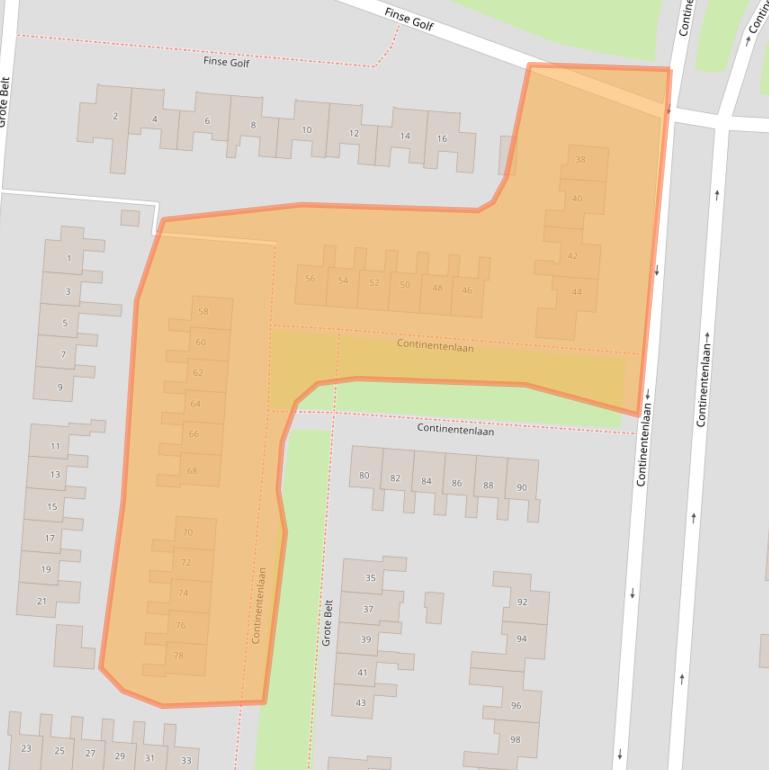 Kaart van postcodegebied 9642BH.