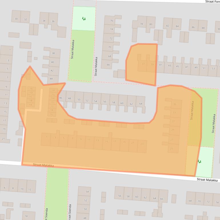 Kaart van postcodegebied 9642BK.