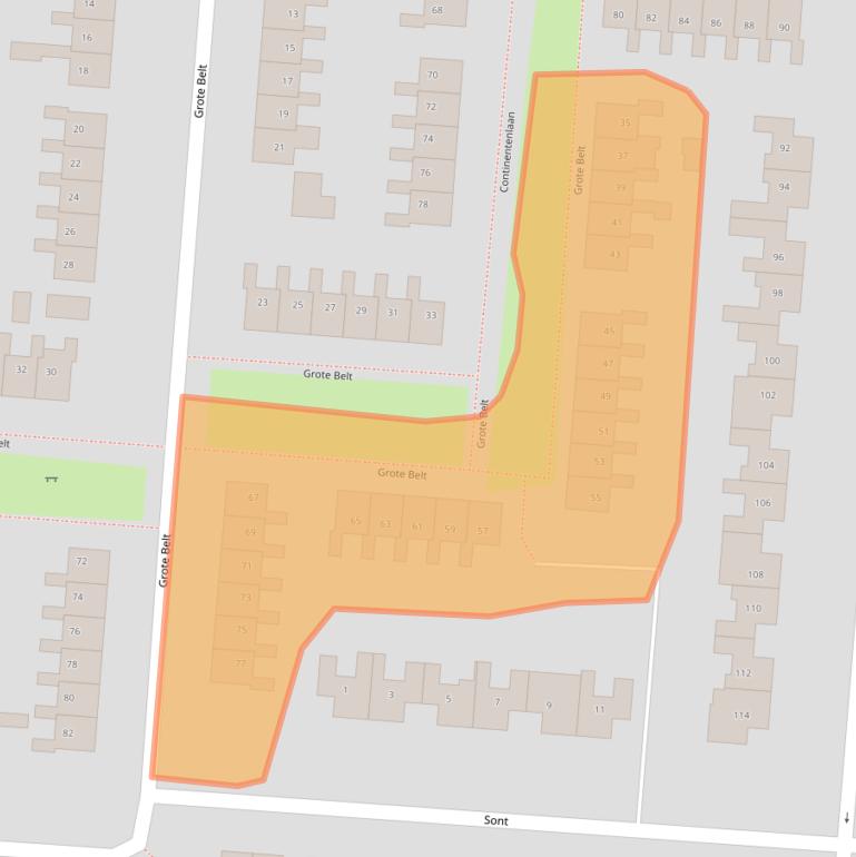 Kaart van postcodegebied 9642BS.
