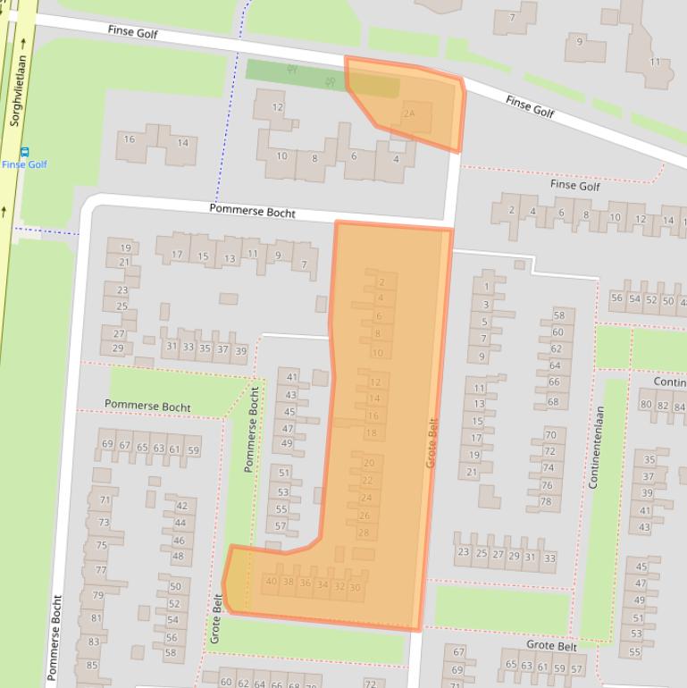 Kaart van postcodegebied 9642BT.