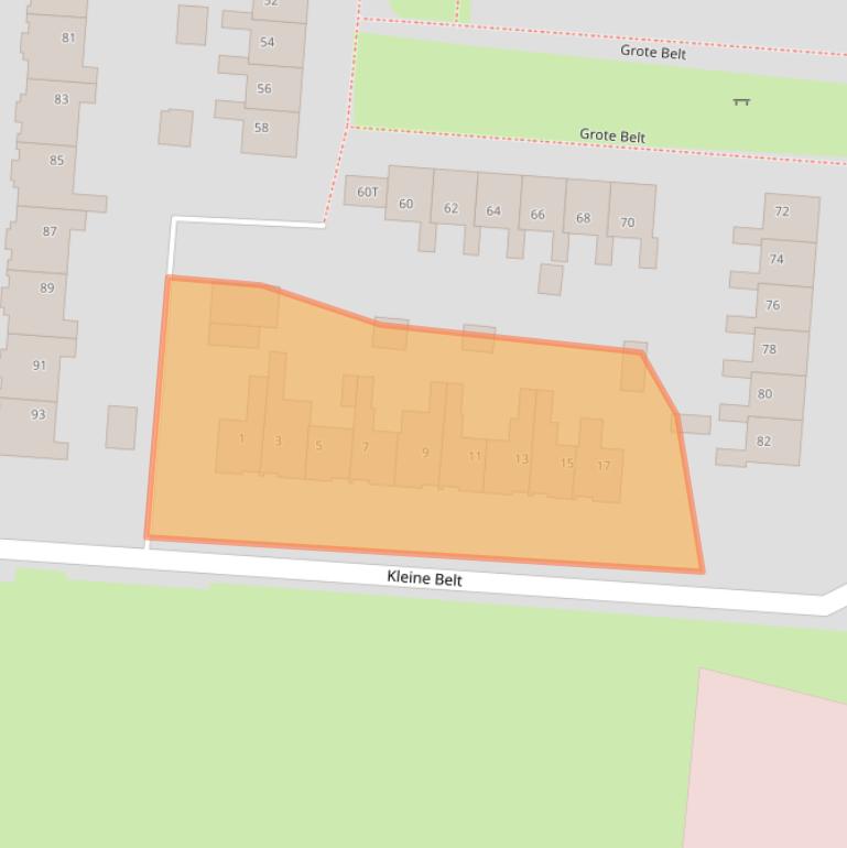 Kaart van postcodegebied 9642BW.