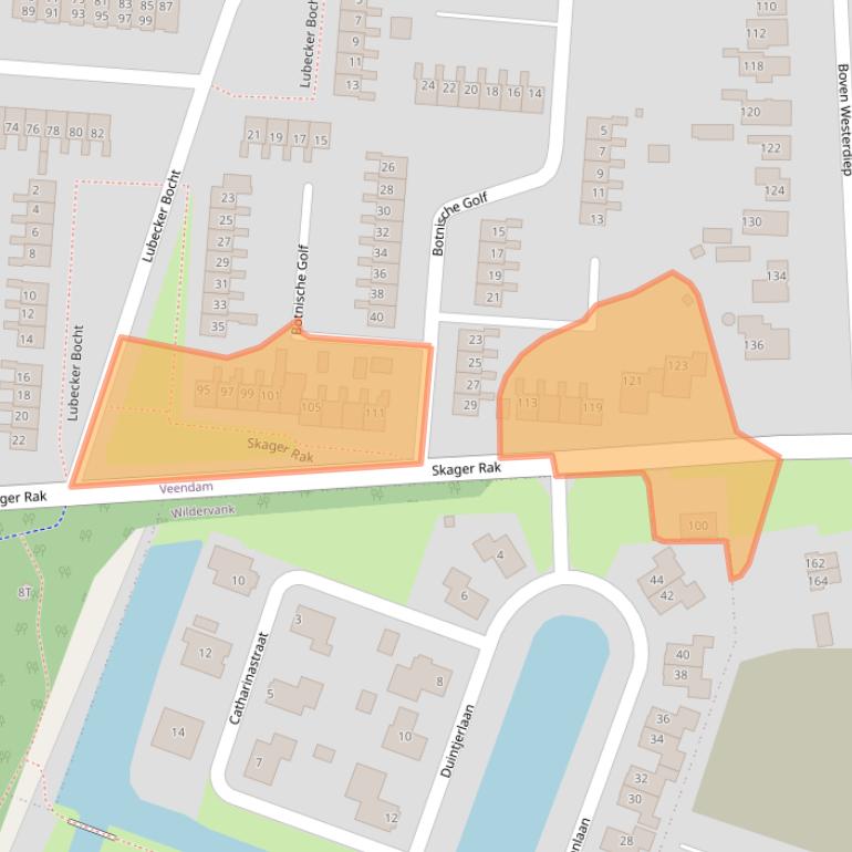 Kaart van postcodegebied 9642CX.