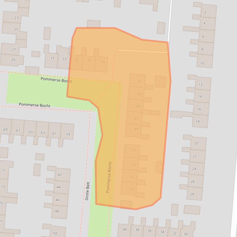 Kaart van postcodegebied 9642EB.