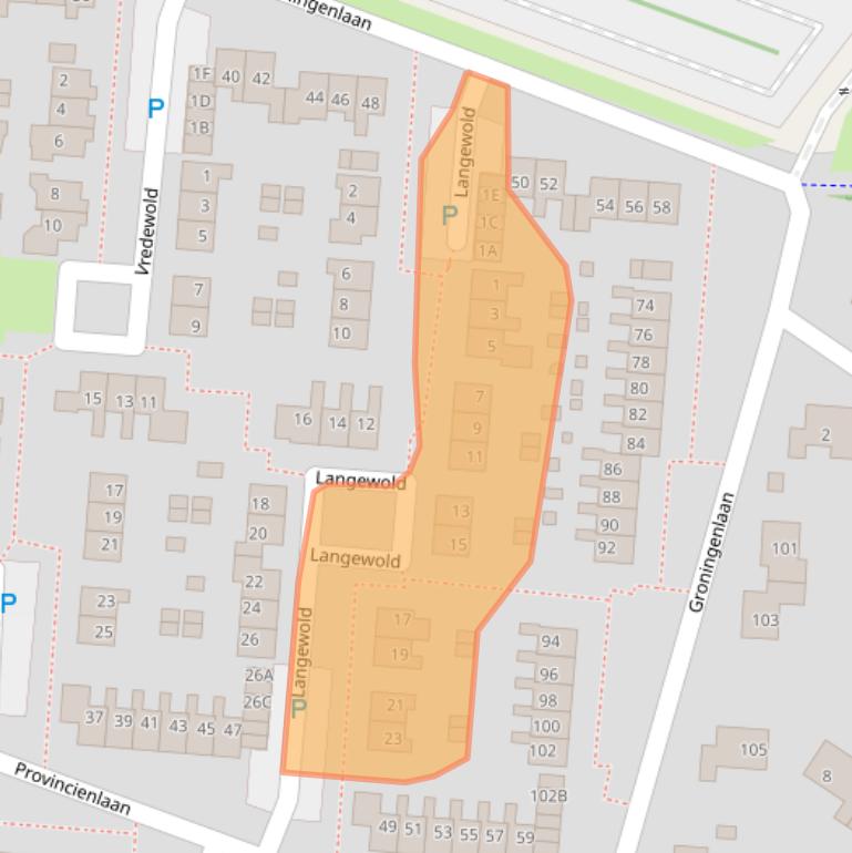 Kaart van postcodegebied 9642EL.