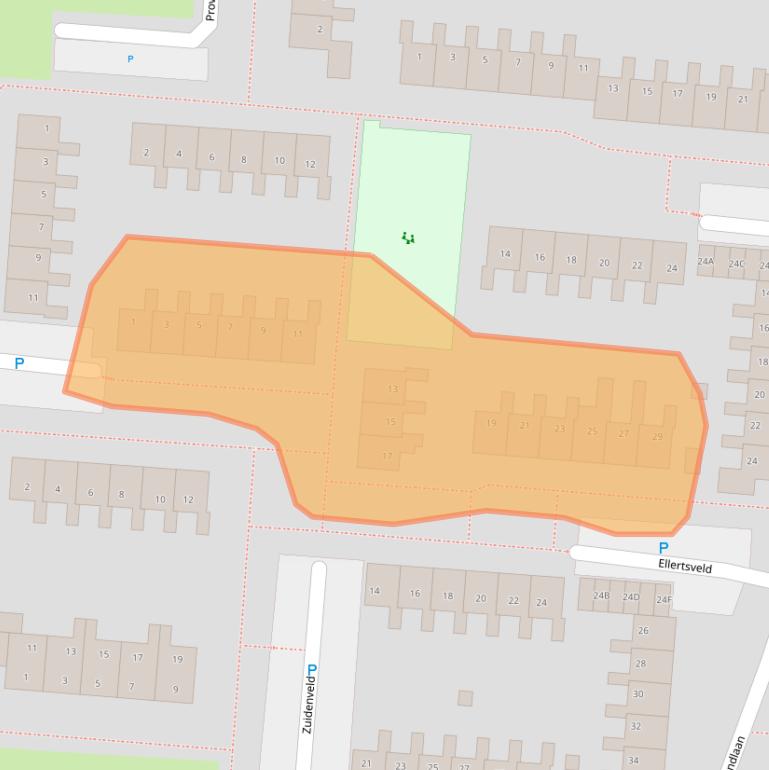 Kaart van postcodegebied 9642GH.