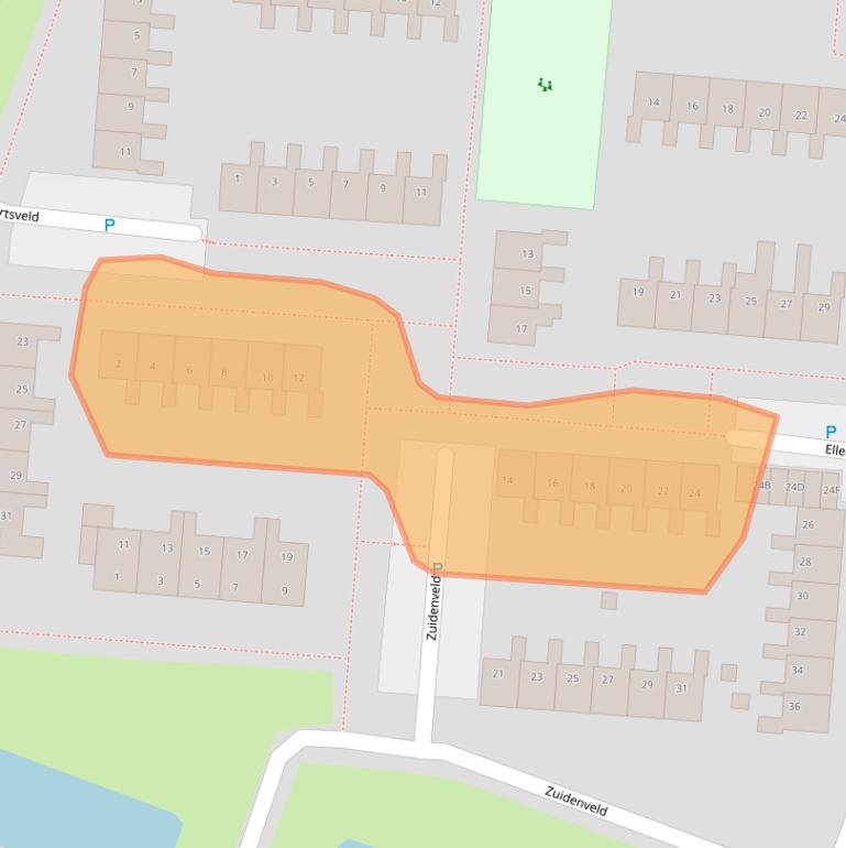 Kaart van postcodegebied 9642GJ.