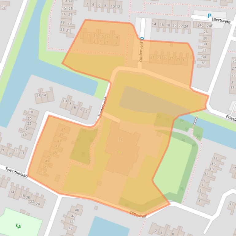 Kaart van postcodegebied 9642GK.