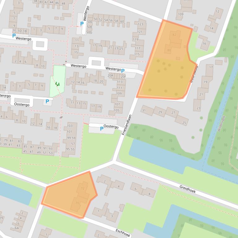 Kaart van postcodegebied 9642GR.