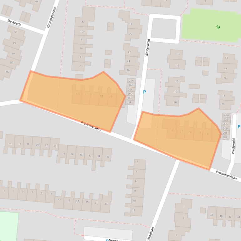 Kaart van postcodegebied 9642GV.